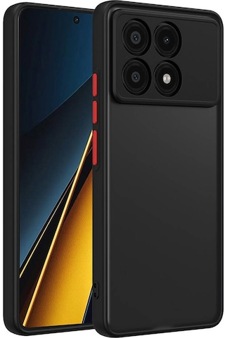 Xiaomi Poco X6 Pro Uyumlu Kılıf Zore Hux Kapak-siyah Siyah