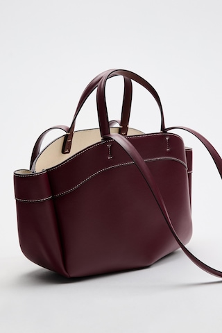Bordo Shopper Kadın Tote El Ve Omuz Askılı Çantası Bordo