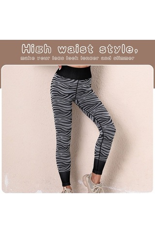 Fortunelane Kadınlar İçin Yüksek Bel Desenli Yoga Tayt, Spor Pantolon, Dar Kesimli Uzun Koyu Mavi Koyu Mavi