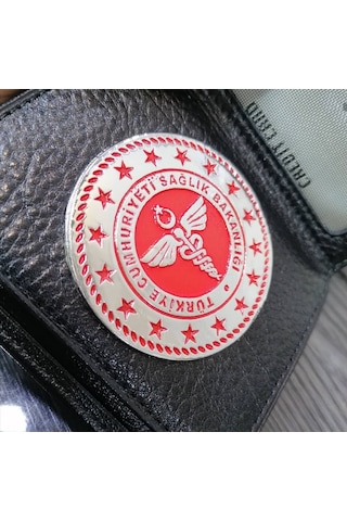 Sağlık Bakanlığı Rozetli Cüzdan Altın