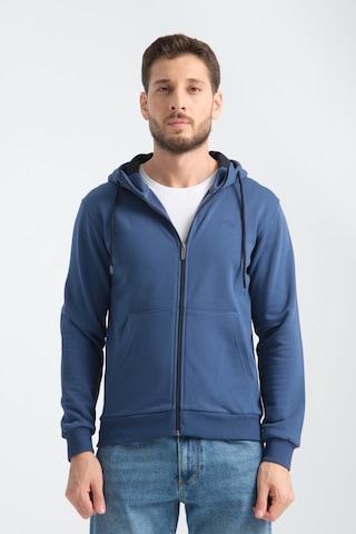 Shooter Sportwear Shooter Erkek Üç İplik Şardonsuz Fermuarlı Kapüşonlu Sweatshirt Parlament