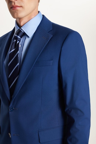 Tudors Erkek Slim Fit Mono Yaka Likralı Esnek Kumaş İndigo Takım Elbise-33903 İndigo