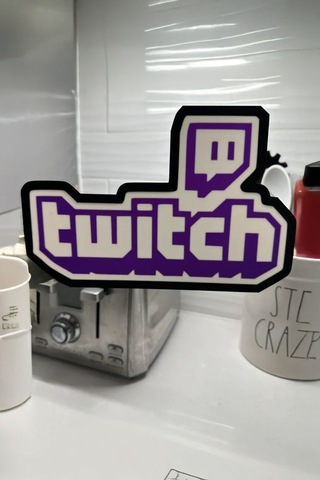 Twitch Logolu Gece Lambası Çok Renkli