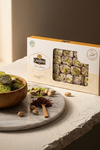Glutensiz Hindistan Cevizli Antep Fıstıklı Kakaolu Sultan Lokumu 500 Gram
