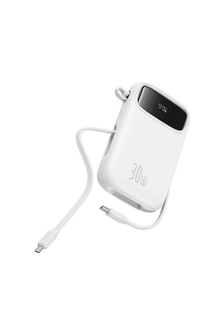 Baseus Qpow2 30w 10k Taşınabilir Şarj Cihazı Beyaz BEYAZ