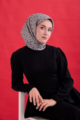 Silk Home Twill İpek Eşarp 11479-10 Koyu Gri, Gümüş
