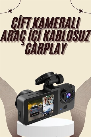 Dvr Araç Kamerası, 3 Lensli Gece Görüşlü Video Kaydedici