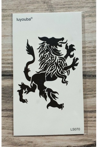 Geçici Dövme Aslan Logo Ejder Canavar Pençe Figür Su Geçirmez Tattoo Kol Bilek Omuz Sırt Dövmesi