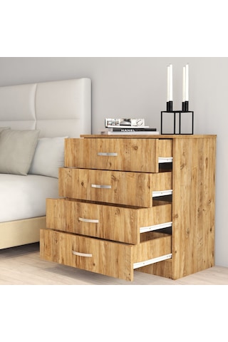 Şifonyer 4 Çekmeceli Çam - Sfy0102