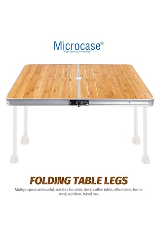 Microcase 25 Cm Metal Katlanabilir Masa Ve Sehpa Ayak Takımı 4 Adet - Al5058 Siyah