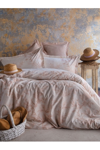 Senses Mila Nevresim Takımı Terakota Çift Kişilik Terakota