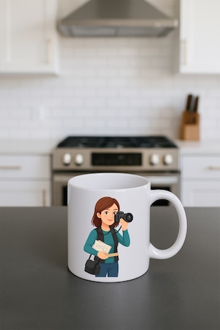 Meslek Baskili Kupa Kadin Fotoğrafçı