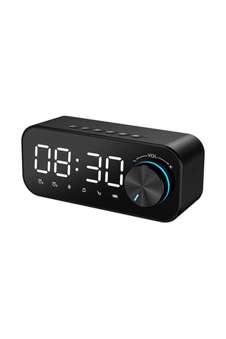 Gajeena Beyaz Bluetooth 5.0 Hoparlör - Led Alarm Saat, Tf Kart Desteği, 10m Bağlantı Mesafesi, 1200mah Pil İle Usb Beslemeli