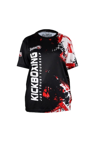 Dragondo Tx8594 Kick Boks Tişört Dijital Baskılı Kick Boxing Tshirt Siyah