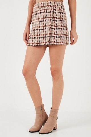 Lela Pamuk Karışımlı Regular Fit Kışlık Bayan Şort Etek 61100015 Kahve