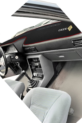 Renault Broadway R9 R11 Spring Fairway Flash Uyumlu Elmas Logolu Torpido Kaplama Koruma Halısı Siyah
