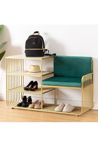 Rebeca Gold Metal Benç Ayakkabılık