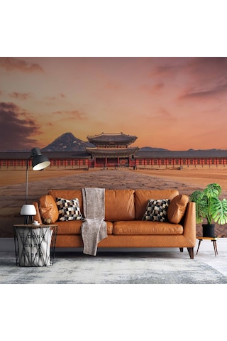 Güney Kore Gyeongbokgung Sarayı Manzaralı Duvar Kağıdı 1 M²