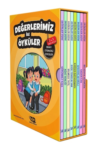2. Ve 3.sınıf Değerlerimiz Ile Öyküler 8 Kitap Kutulu Okuma Seti