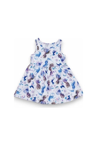 Elsa Kız Çocuk Elbise St07437 Mavi