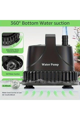 Fastbuy Fochsia Looyoou 800l/h Akışlı Dalgıç Pompası, 15w Sessiz Balık Tankı Pompası