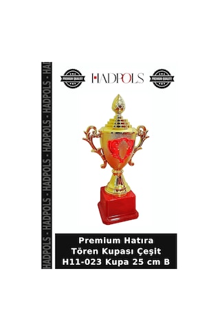 Premium Hatıra Tören Kupası Çeşit H11-023 Kupa 25 Cm B