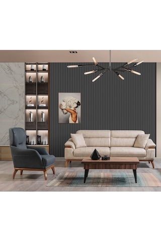 Madrid Koltuk Takımı 3+3+1 Antrasit