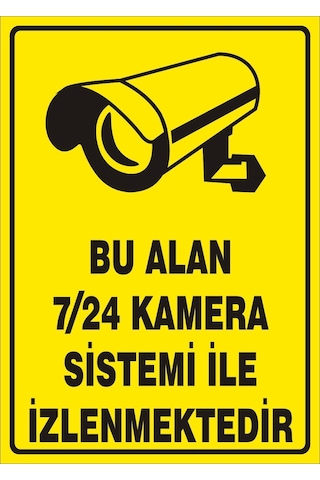 Kamera Ile Izlenmektedir Levhası (Galvaniz)