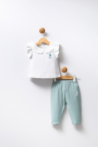 U.S. Polo Assn. Kız Bebek Beyaz Takım 5274-47890 Beyaz