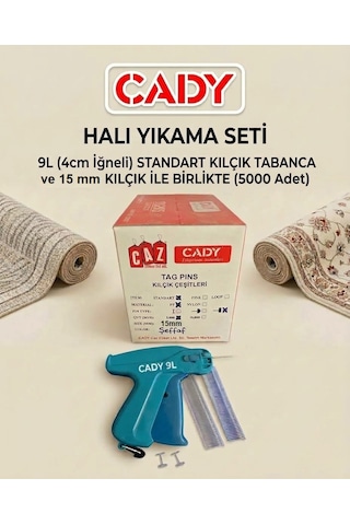 9l Standart Tabanca+15mm Halı Kılçıklama Kılçığı 5000 Ad