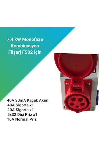 Filşarj 7.4 Kw Monofaze Kombinasyon Kutusu