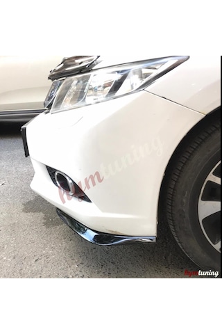 Honda Civic Fb7 Ön Tampon Flap Seti - Piano Black - Abs Plastik