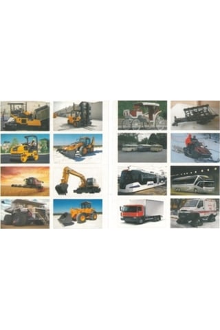 Taşıtlar Sticker Çıkartma 8 Yaprak 64 resim 4x6 cm lik