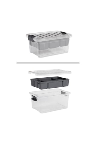Flora Kilitli Bölmeli Saklama Kutusu, Bujiteri Takı İlaç Dikiş İp Kaşık Hırdavat Organizer 6,25 Litre