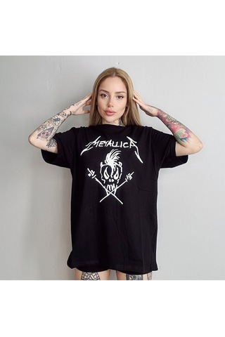 Noıssey Köstebek Etiket Metallica Cliff 'em All Siyah T-shirt Et1731