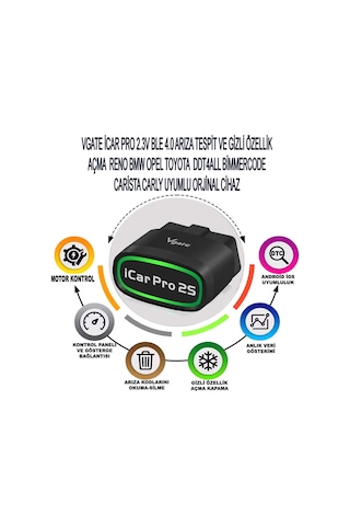Pro 2S Bluetooth 5.2 Araç Tarama Aracı, iPhone, Android ve Windows için