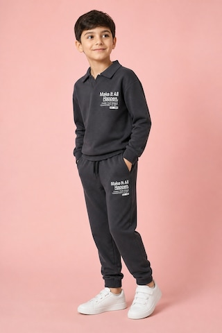 Eray Alp Kids Erkek Çocuk Polo Yaka 2'li Takım Gri