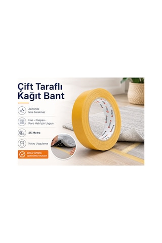 Çift Taraflı Kağıt Bant 3 Cm 25 Metre İz Leke Bırakmaz Halı Paspas Karo Halı Sabitleme Kaydırmaz Zemin Yapışkan Bant Kapı Önü Balkon Paspası Tutucu Bant Çift Taraflı Kağıt Bant 3 Cm 25 Metre İz Leke Bırakmaz Halı Paspas Karo Halı Sabitleme Kaydırmaz Zemin Yapışkan Bant Kapı Önü Balkon Paspası Tutucu Bant