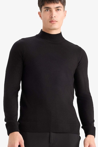 Defacto Slim Fit Dar Kesim Balıkçı Yaka Basic Düz Triko Kazak R1127az25wnbk27 Siyah