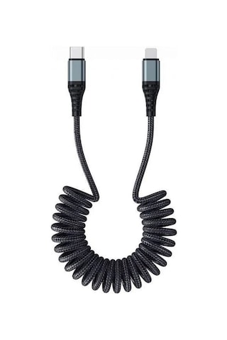 20w Type-c To Lightning Pd 3a 1.5m Örgü Şarj Ve Data Kablosu Siyah