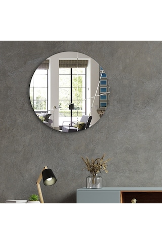 Ayna | Düz Ayna | Tasarım Kanallı | Çap60Cm