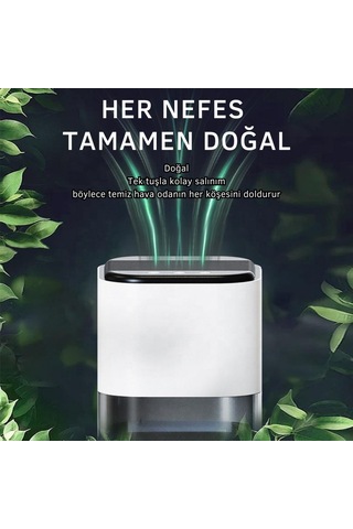 Coofbe 2000ml Işıklı Banyo Mutfak Dolap Nem Alma Cihazı Mantar Rutubet Nem Küf Önleyici Dehumidifer Beyaz