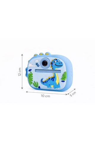 Cmr95 Çocuk Dijital Mini Kamera 1080p Hd 2.0 İnç Ekran Fotorğraf Video Oyun Müzik Usb Şarj Termal Resim Kağıt Baskılı Yazıcı Kamera Video Makinesi Print Kamera Mavi