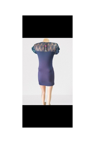 Sweetbeauty Dantelli Mini Elbise Lacivert Lacivert