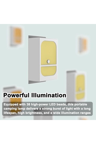 Teltree Uzun Ömürlü Led Kamp Lambası: 3 Renk Sıcaklığı, Şarj Edilebilir, Su Geçirmez, Taşınabilir Çadır Aydınlatması Bej