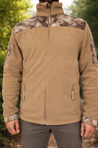 Palabalıkçılık Balık Av Malzemeleri Unisex Outdoor Taktik Polar Mont Kamuflaj Detaylı Kol Cepli Çok Renkli