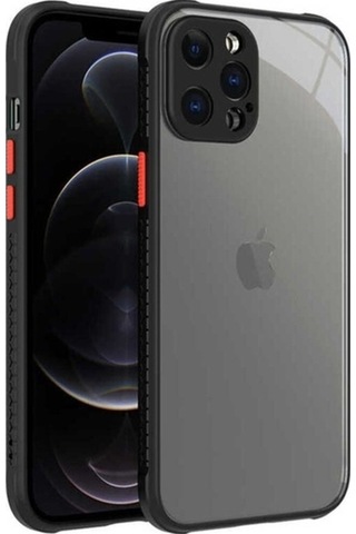 Apple Uyumlu iPhone 12 Pro Max Kılıf Zore Kaff Kapak Siyah
