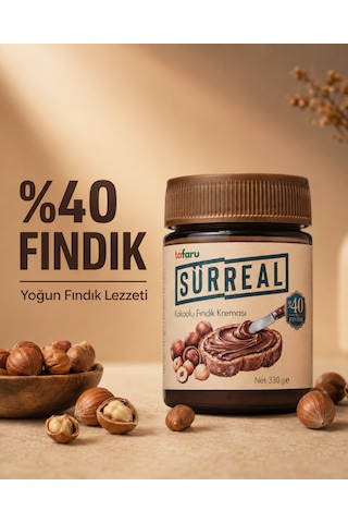Tafaru Sürreal Kakaolu Fındık Kreması 330 G