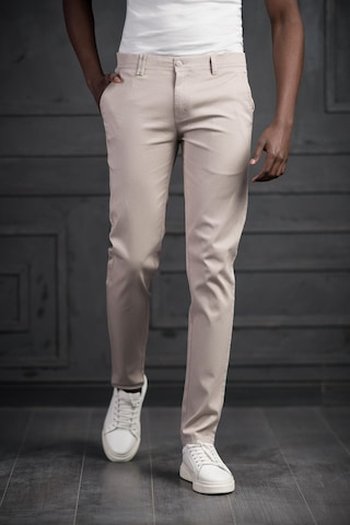 Perpant Slimfit Küçük Armürlü Yazlık Pamuklu Gabardin Pantolon Taş