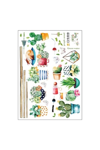 Raf Tasarımlı Karışık Dizaynlı Yapışkanlı Sticker Seti 5060 Çok Renkli